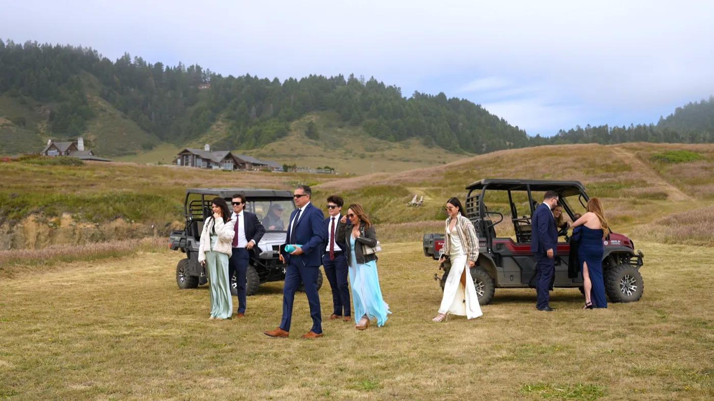 Wedding guests enjoying the destination experience at The Inn at Newport Ranch
