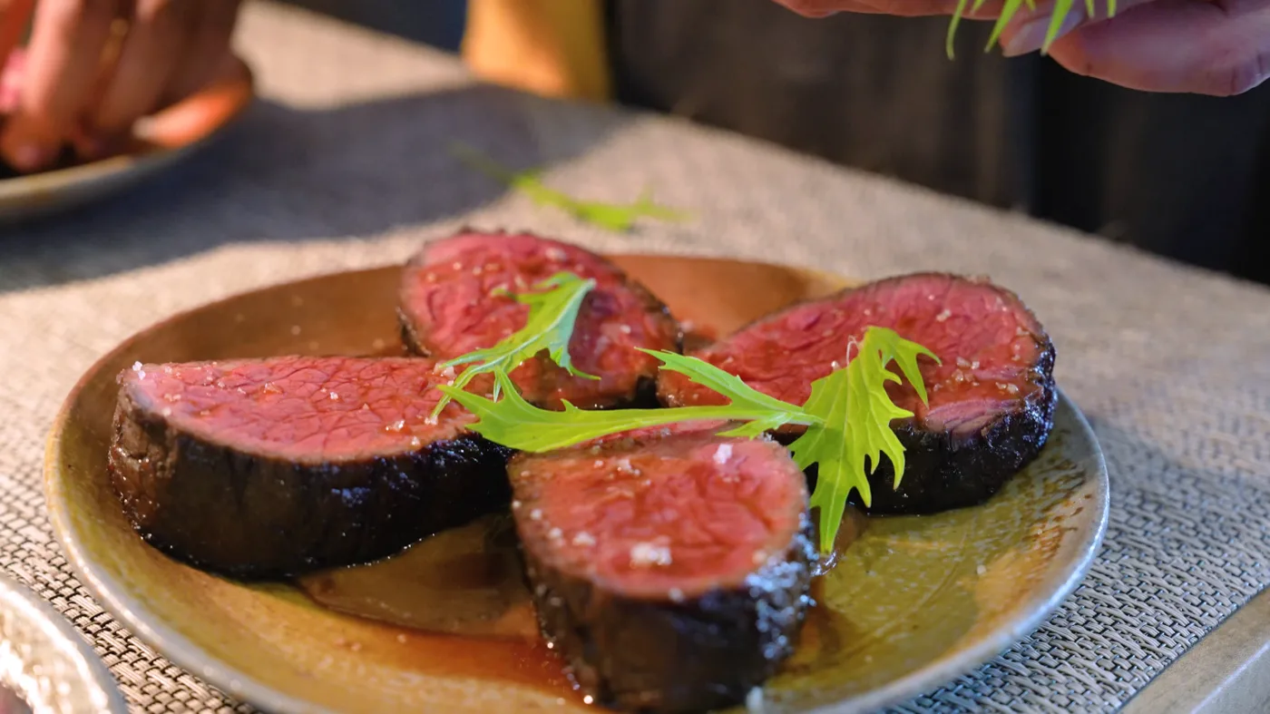 Beautifully plated dish from the culinary program at The Inn at Newport Ranch