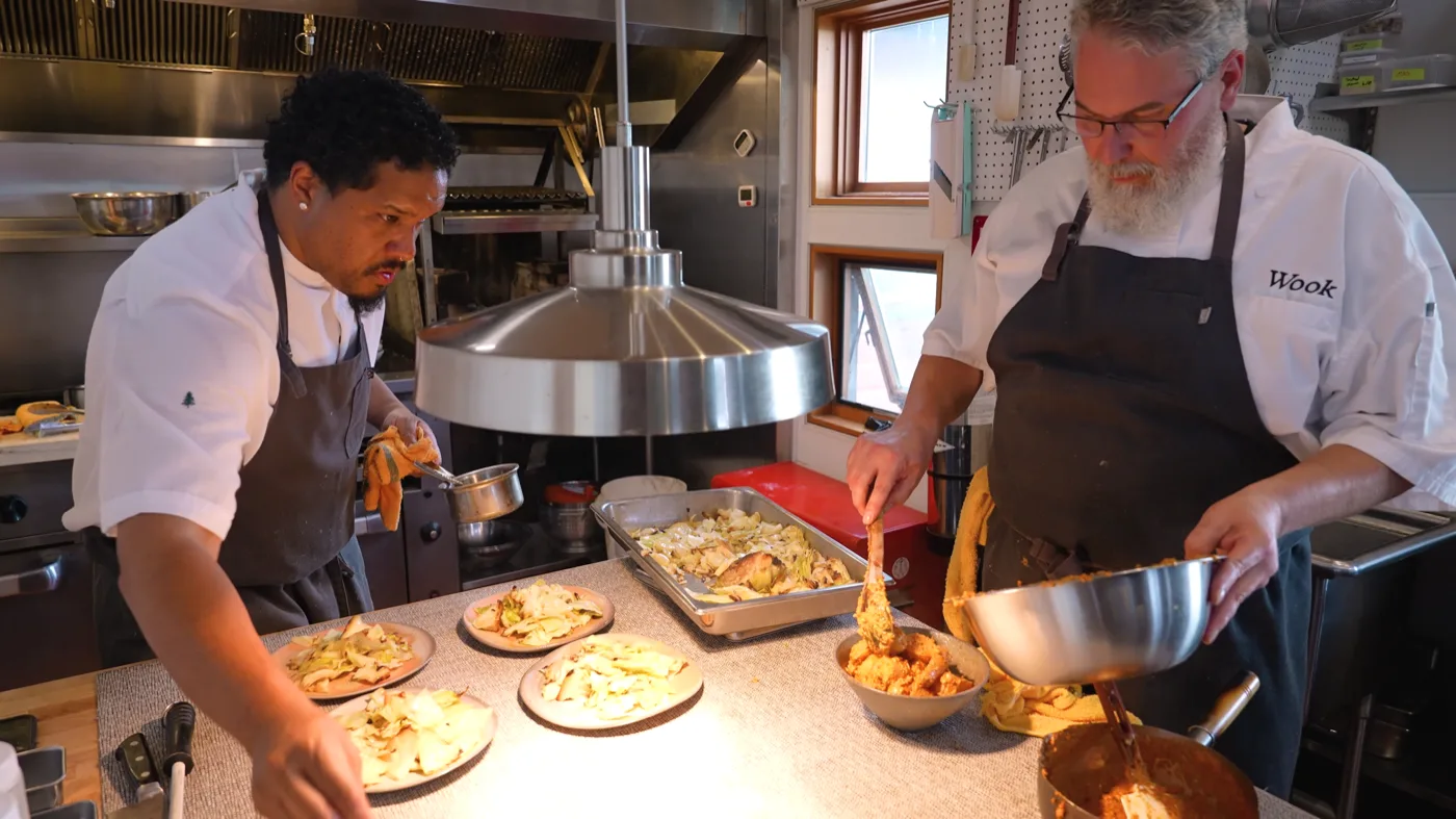 Executive Chef Nick Wells working at The Inn at Newport Ranch