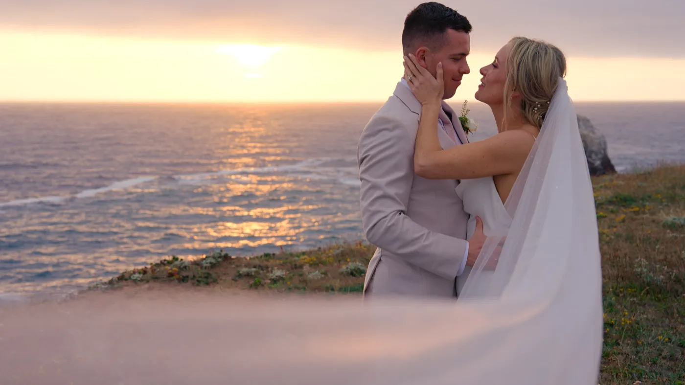 Jessica and Ryan on the Pacific headlands at The Inn at Newport Ranch