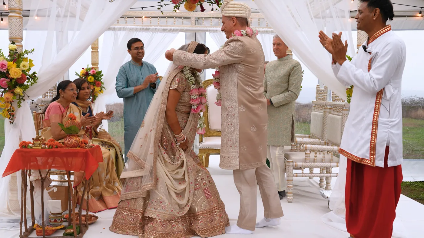 Rajni and Igor's colorful Indian wedding ceremony at The Inn at Newport Ranch